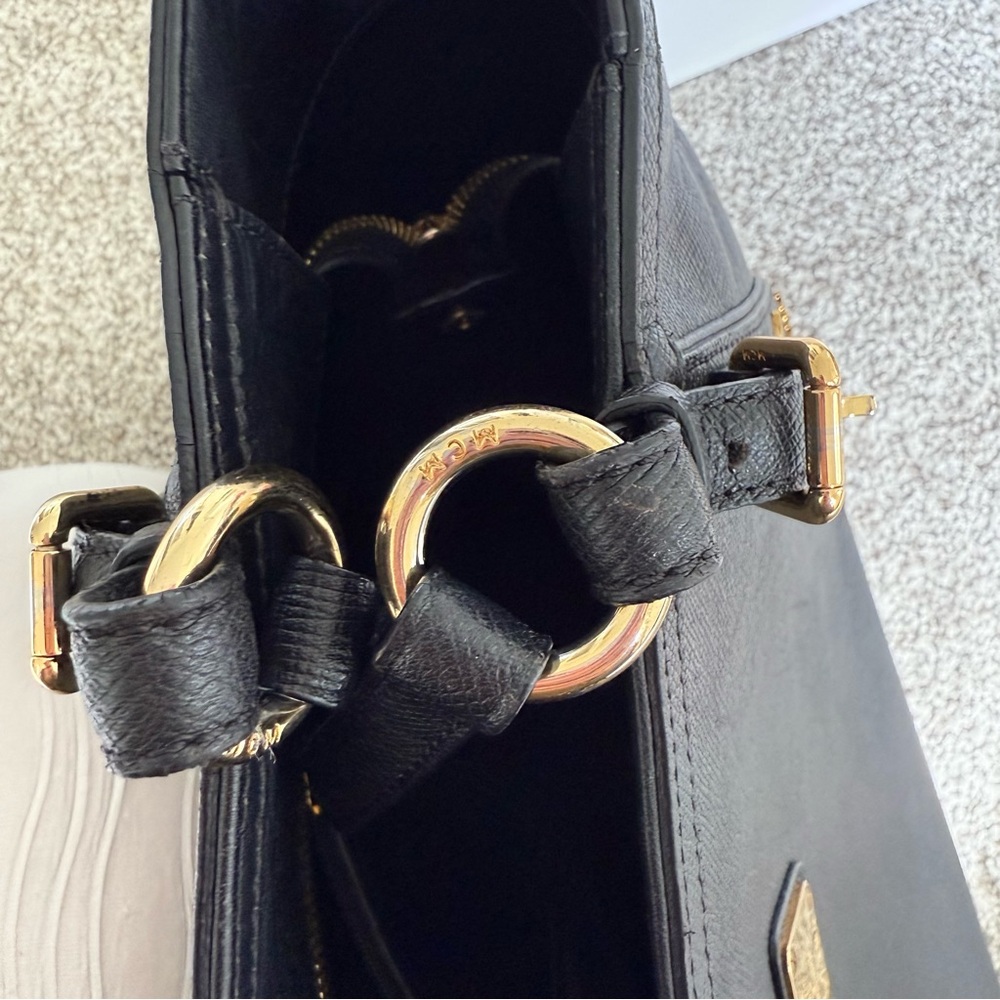 MCM Black and Gold Structured Tote Large - Picture 8 of 14
